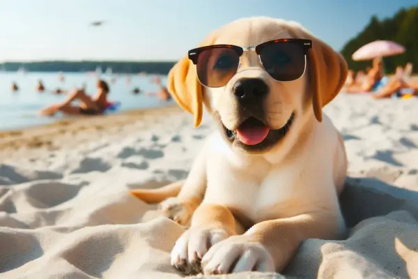 cachorro-com-oculos-de-sol-praia