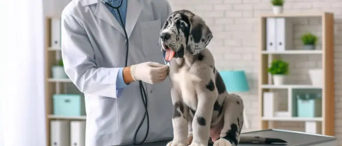 filhote de cachorro no veterinario