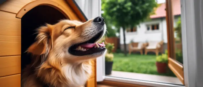 imagem de cachorro respirando ar puro e muito feliz