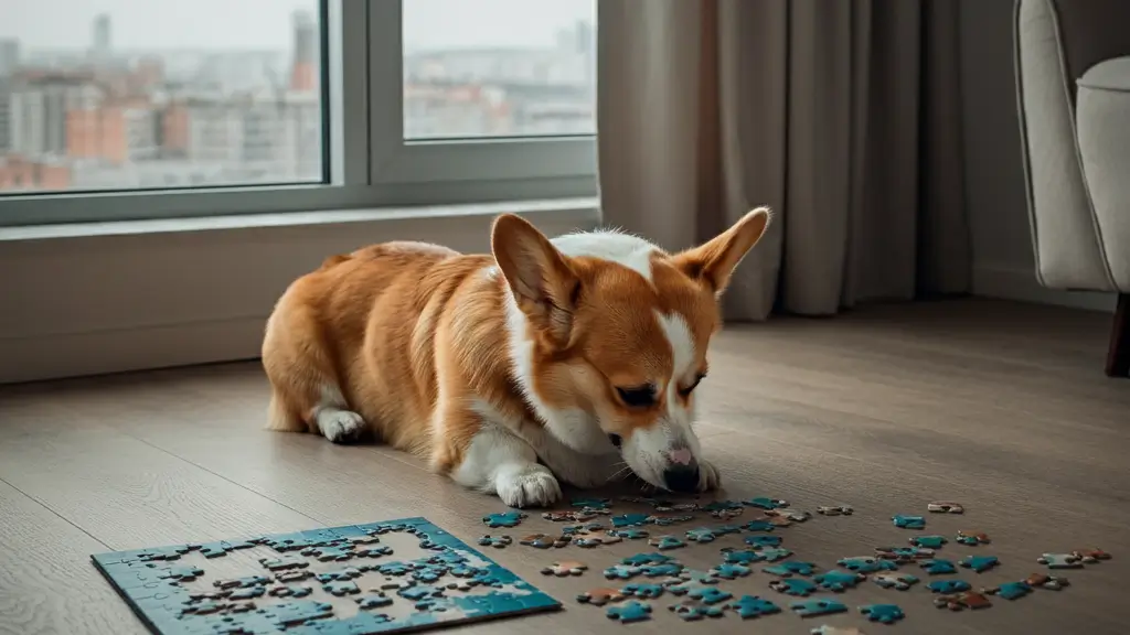 quebra cabeca canino cao feliz